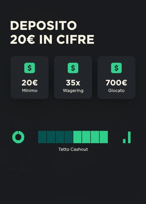 Tavolo da gioco con fiches e carte, simboleggiante il deposito minimo di 20 euro nei casinò online senza limiti